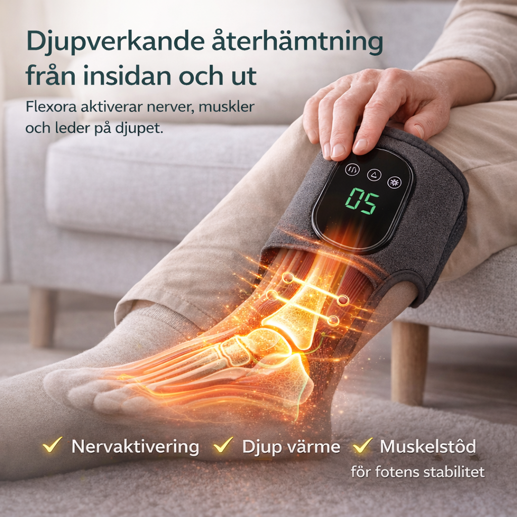 Flexora Ankle Pro™ – Värmande Ankelstöd med Massage
